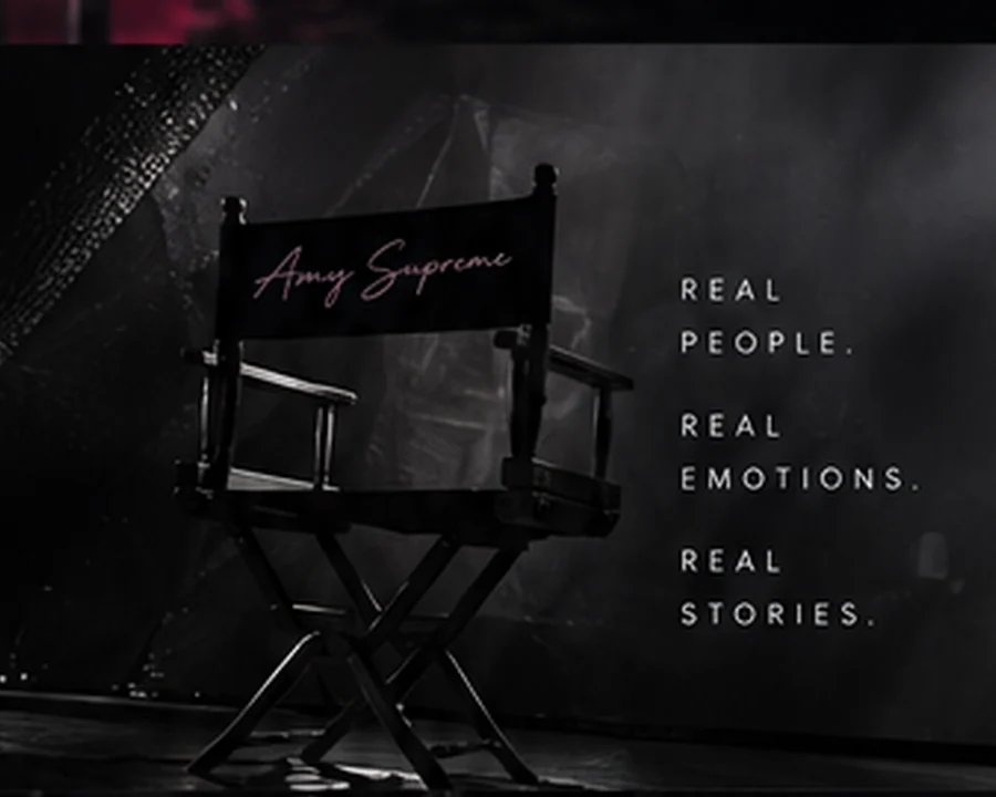 A film studio with a director’s chair